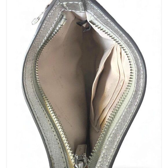 NWOT - Kate Spade lunar light Silver Glitter Saffiano Shoulder Bag Purse Glimmer - Picture 3 of 4